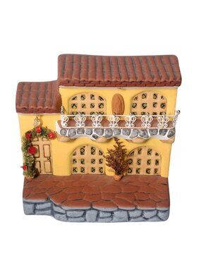 Handmade Ceramic Italian Spanish Veranda House Front Decor Figurine